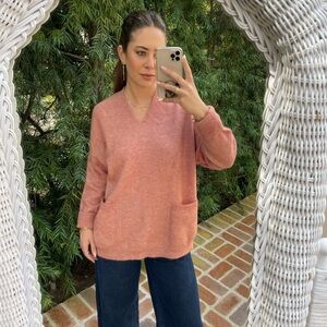 Femme selected pink oversized wool sweater